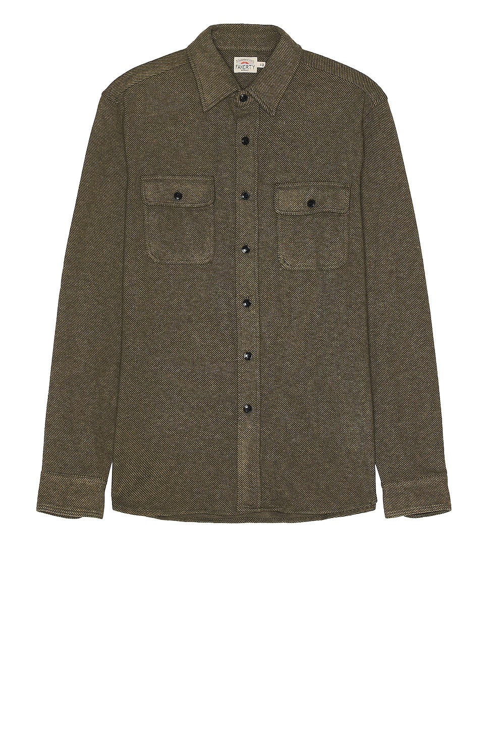 

Свитер Faherty Legend Shirt, цвет Olive Melange Twill