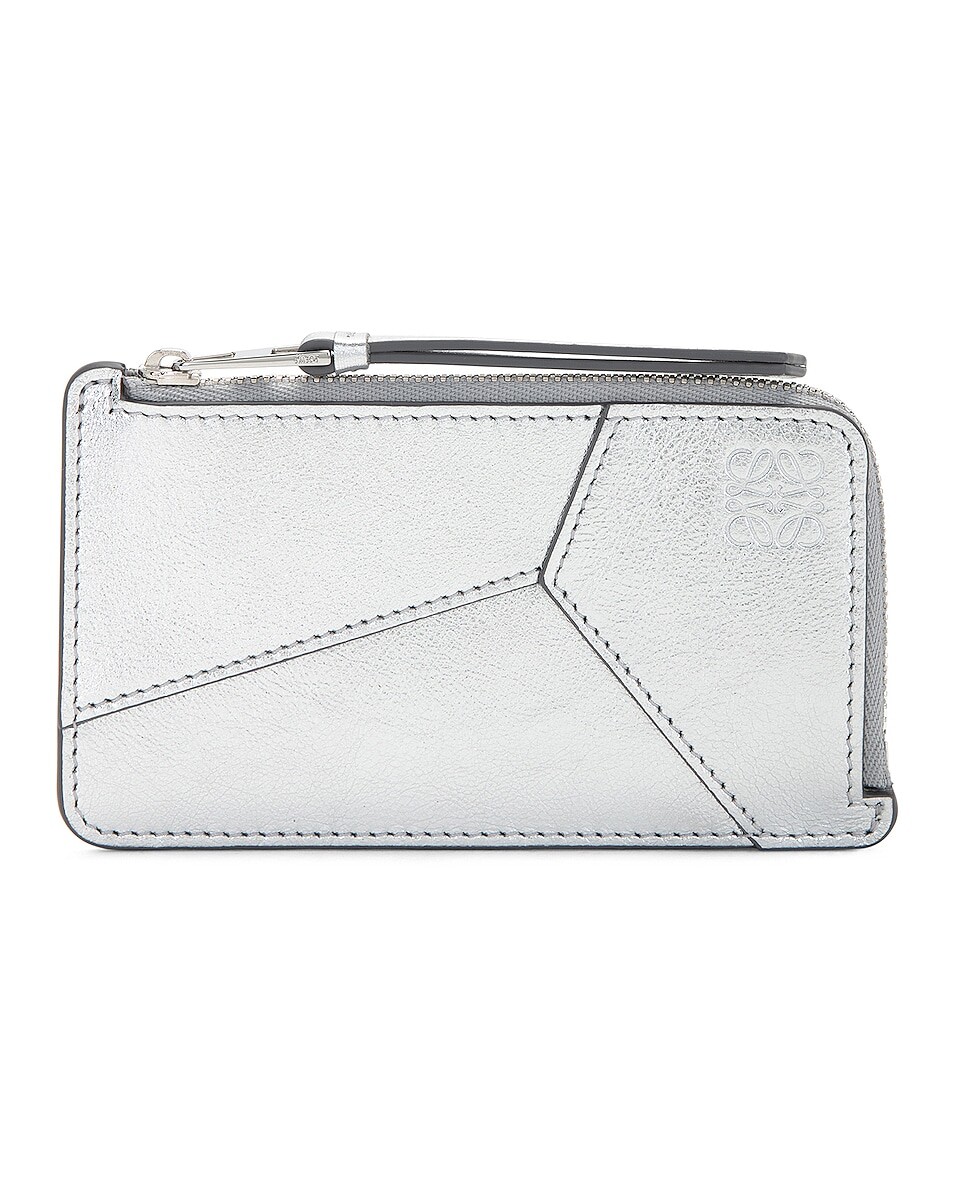 

Сумка Loewe Puzzle Coin Cardholder, цвет Silver & Pearl Grey