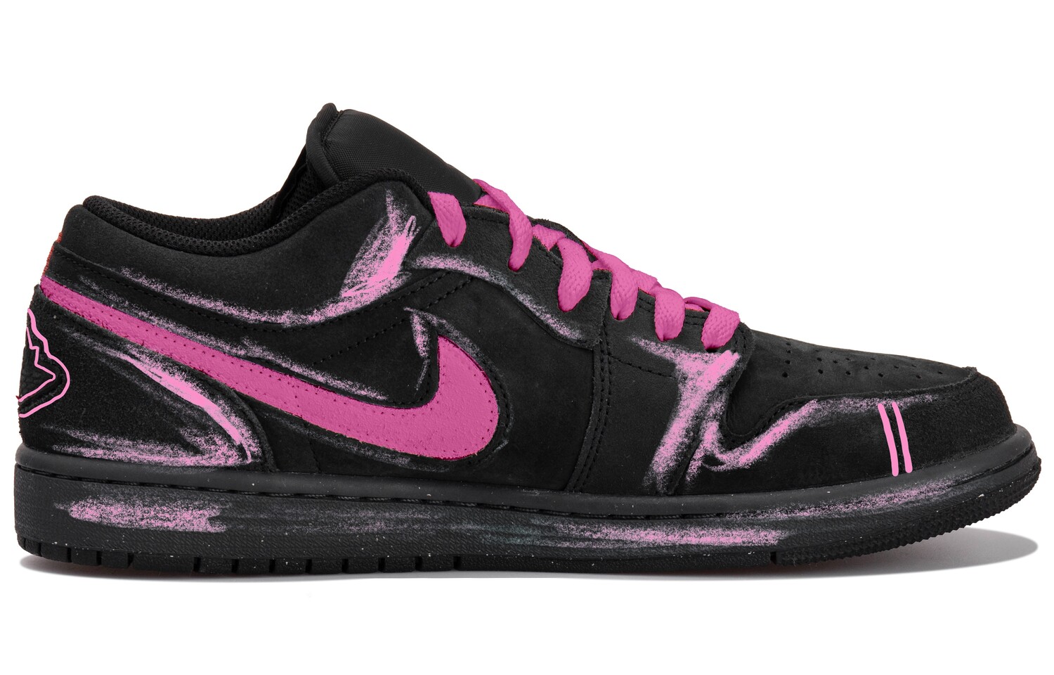 

Кроссовки Air Jordan 1 Vintage Basketball Shoes Men Low-top Black/purple, фиолетовый