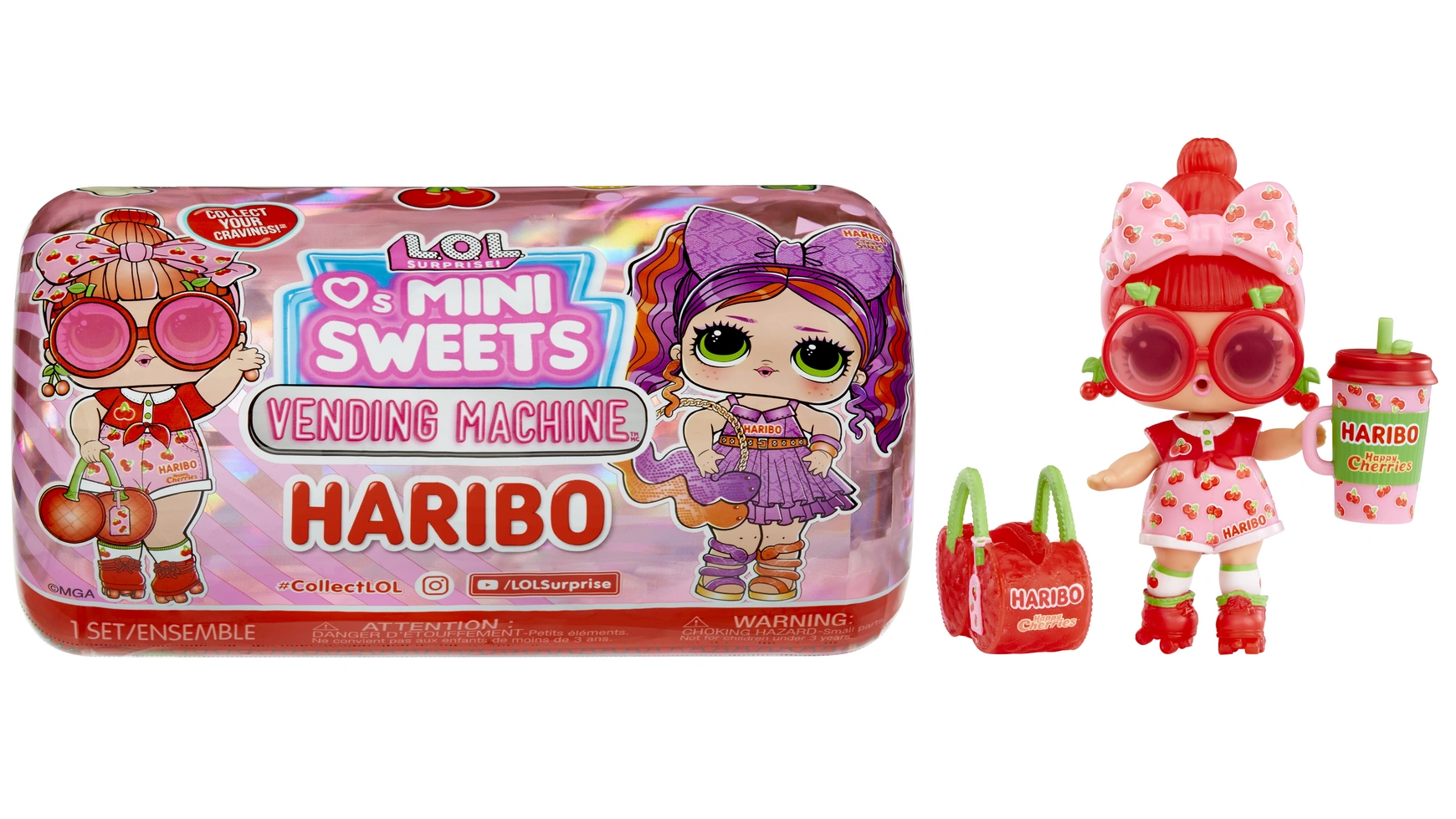 цена Торговый автомат surprise loves mini sweets x haribo, в ассортименте, 1 шт Lol Surprise