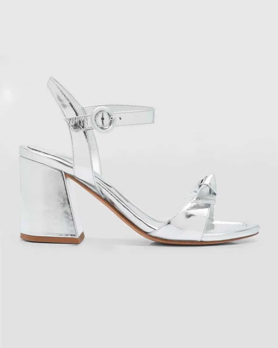 

Сандалии Clarita Flare из металлизированной кожи на блочном каблуке Alexandre Birman