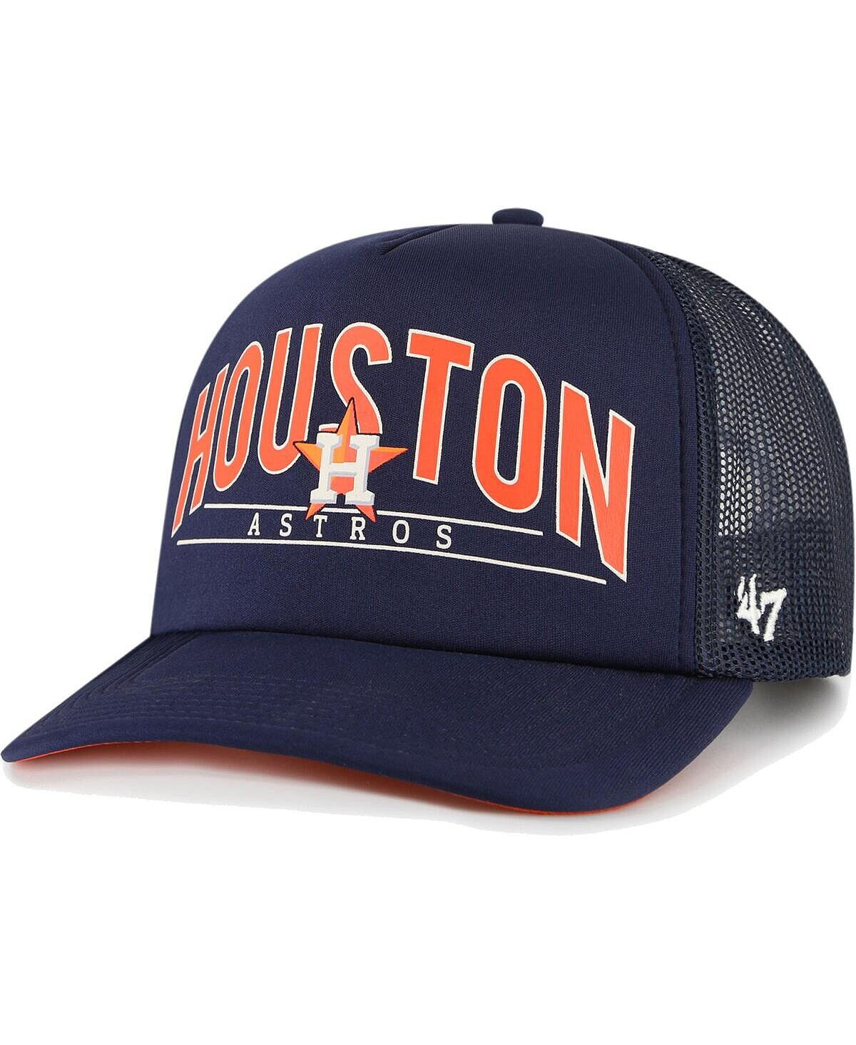 

Мужская темно-синяя кепка Houston Astros Backhaul Foam Trucker Snapback '47 Brand