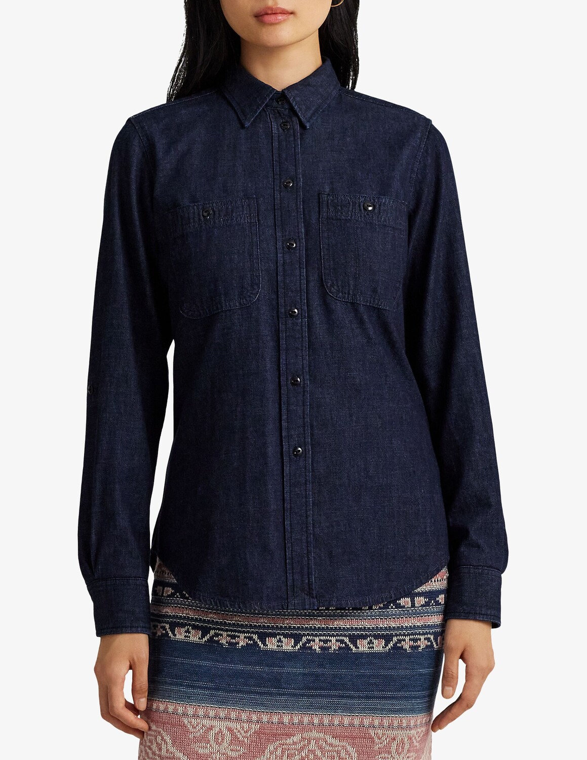 

Рубашка Rimnan с длинными рукавами Lauren Ralph Lauren, синий
