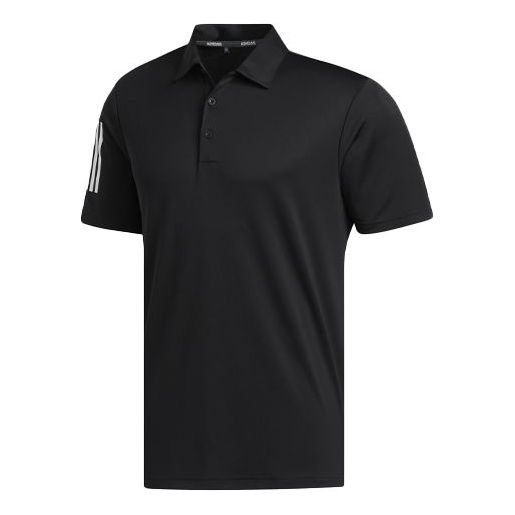 Футболка adidas Golf Sports Stripe Printing Short Sleeve Polo Shirt Black, черный