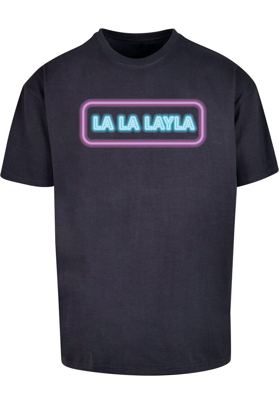 

Футболка Merchcode LA LA LAYLA, синий/темно-синий