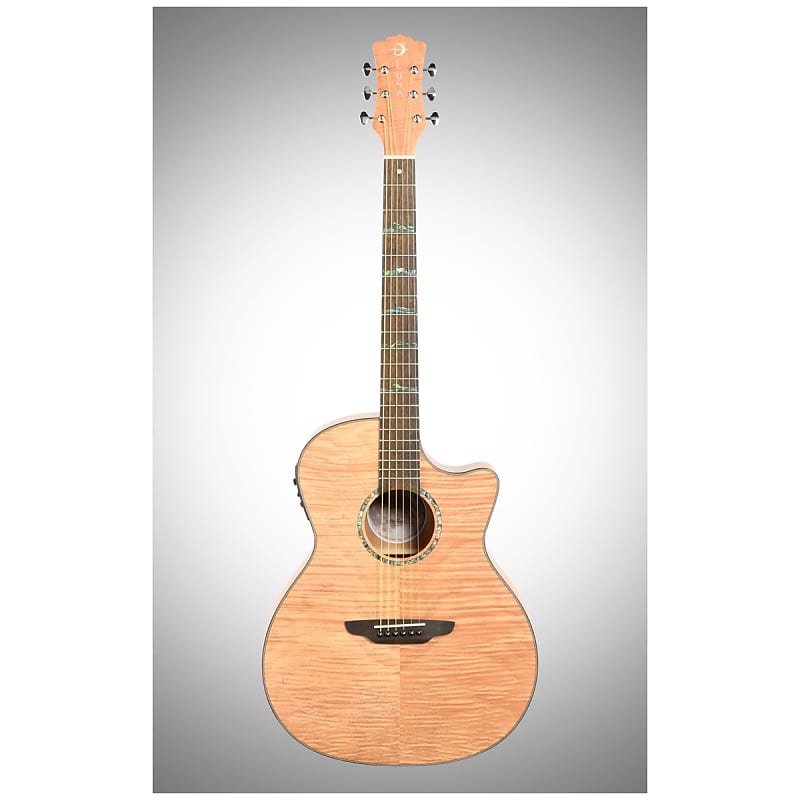 Акустическая гитара Luna High Tide Mahogany GC Acoustic-Electric Guitar укулеле концерт kala ka cem kala concert exotic mahogany ukulele