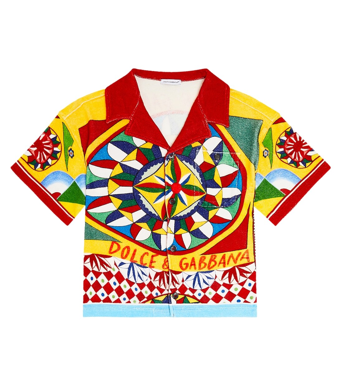 

Хлопковая махровая рубашка carretto Dolce&Gabbana Kids, мультиколор