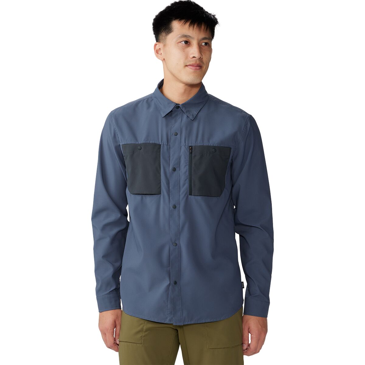 Рубашка с длинными рукавами trail sender Mountain Hardwear, цвет blue slate/dark storm