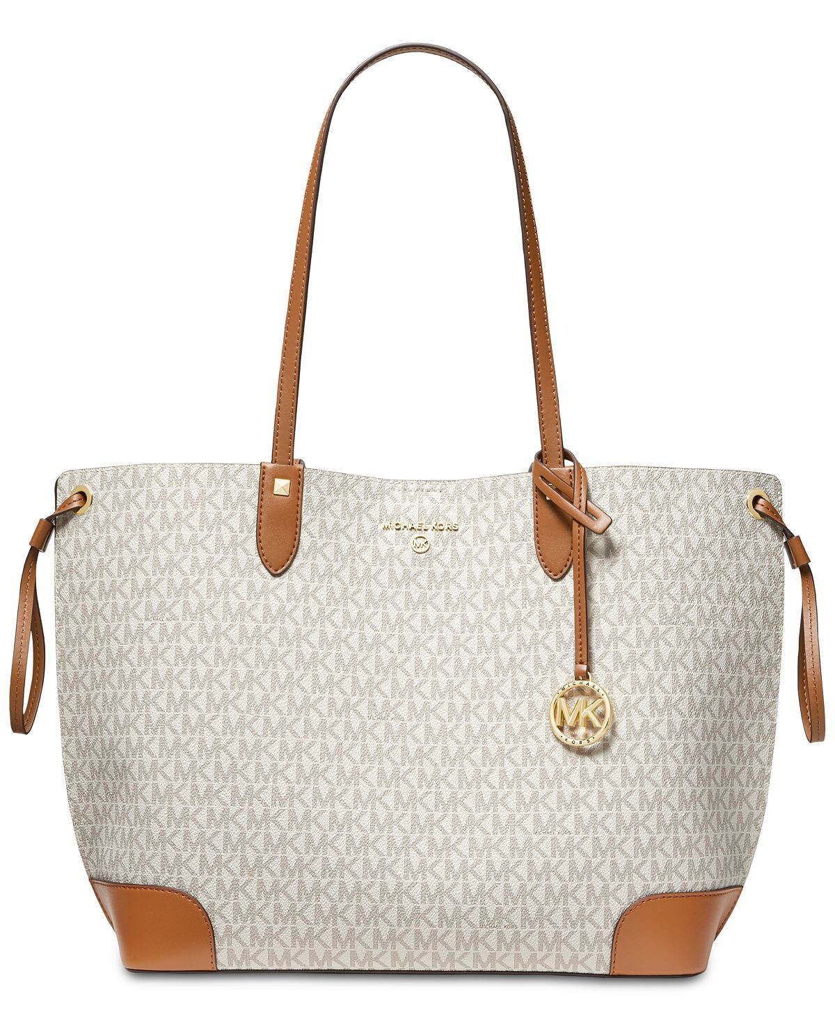 

Большая открытая сумка-тоут с логотипом Edith Michael Kors