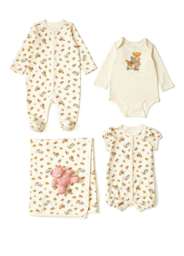 

Комплект из 5 предметов из натурального комбинезона polo bear для девочки Polo Ralph Lauren