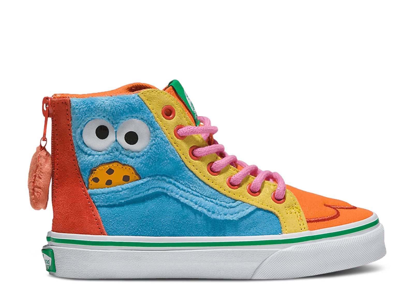 Кроссовки Vans Sesame Street X Sk8-Hi Zip Kids 'Cookie Monster', разноцветный teddy triki neighborhoods cookie monster sesame street 60 cm