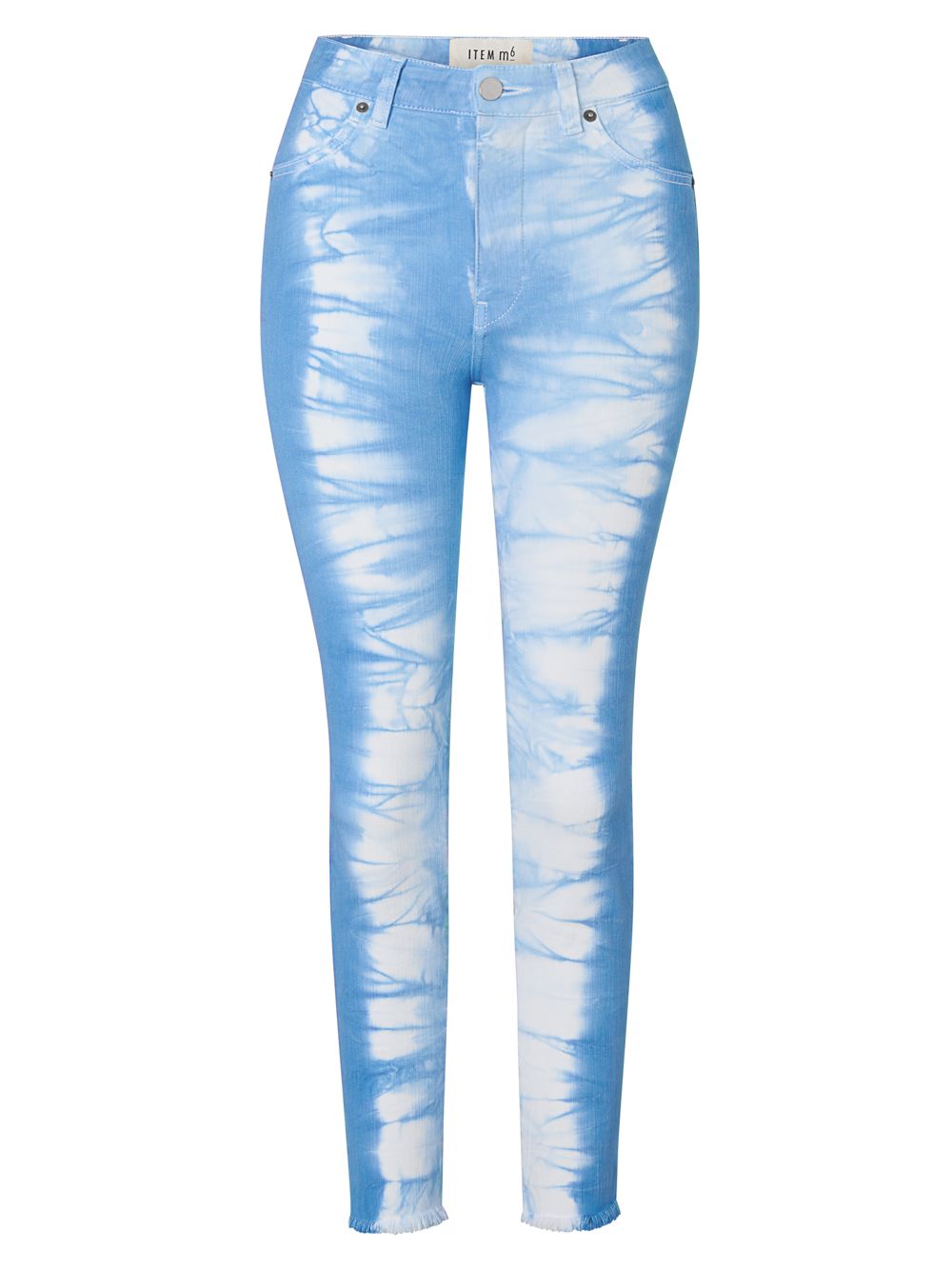 Окрашенные вручную укороченные джинсы до щиколотки ITEM m6, синий цена и фото