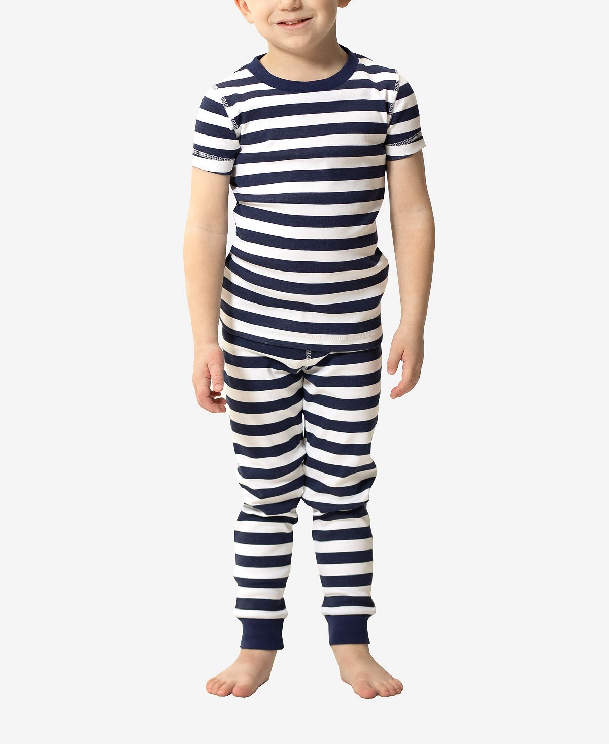 Пижамный комплект из 2 предметов для мальчиков и девочек в морскую полоску для малышей Pajamas for Peace anthracite knitted pajamas set