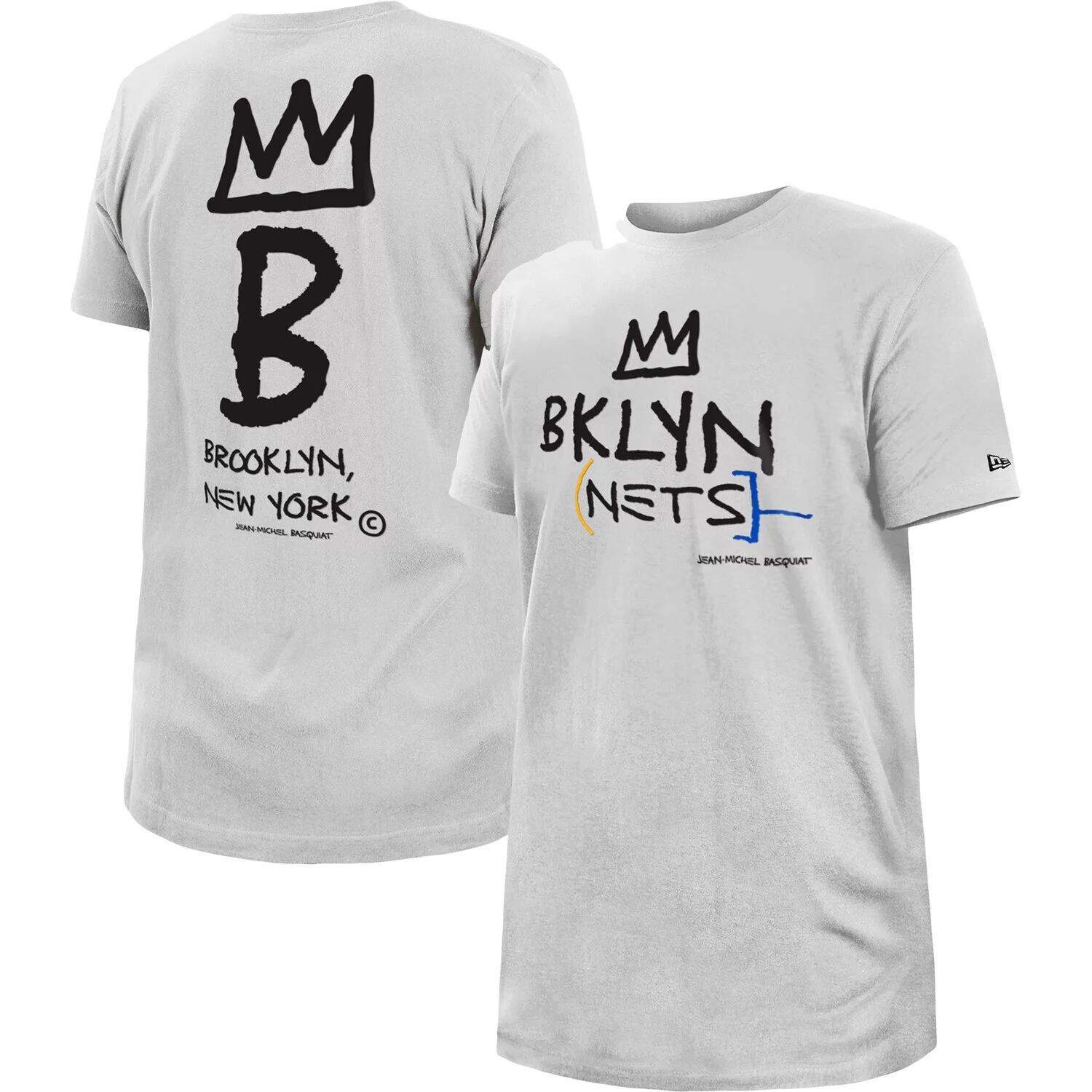 

Мужская белая футболка Brooklyn Nets 2022/23 City Edition Big & Tall New Era, Белый