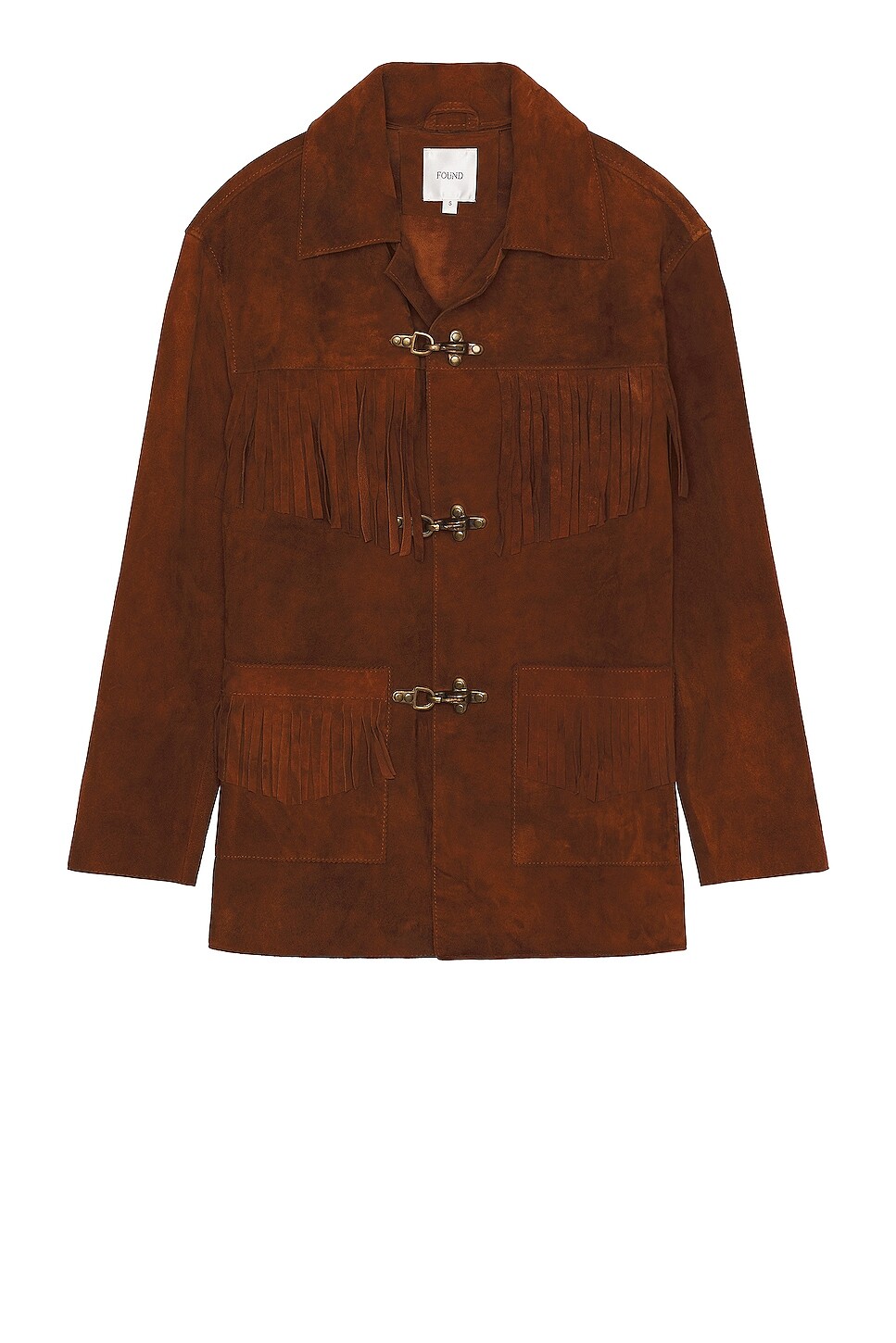 

Куртка Found Suede Fringe, загар