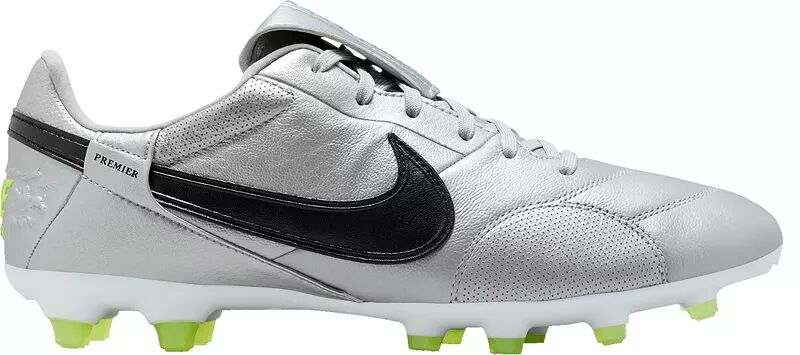 Футбольные бутсы Nike Premier 3 FG, серебряный/зеленый