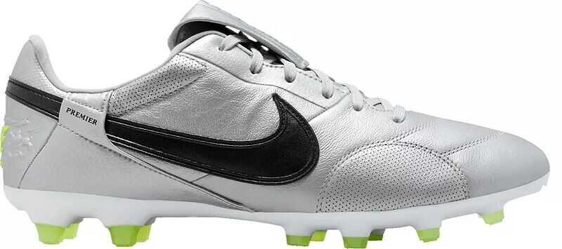 

Футбольные бутсы Nike Premier 3 FG, серебряный/зеленый