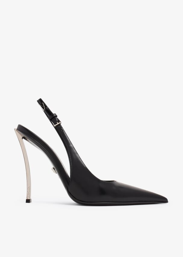 

Туфли Versace Pin-Point Slingback, черный