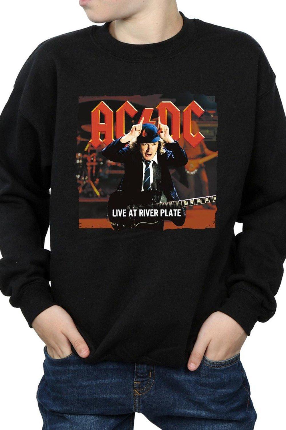 Толстовка Live At River Plate Columbia Records AC/DC, серый виниловая пластинка ac dc live at river plate 3lp