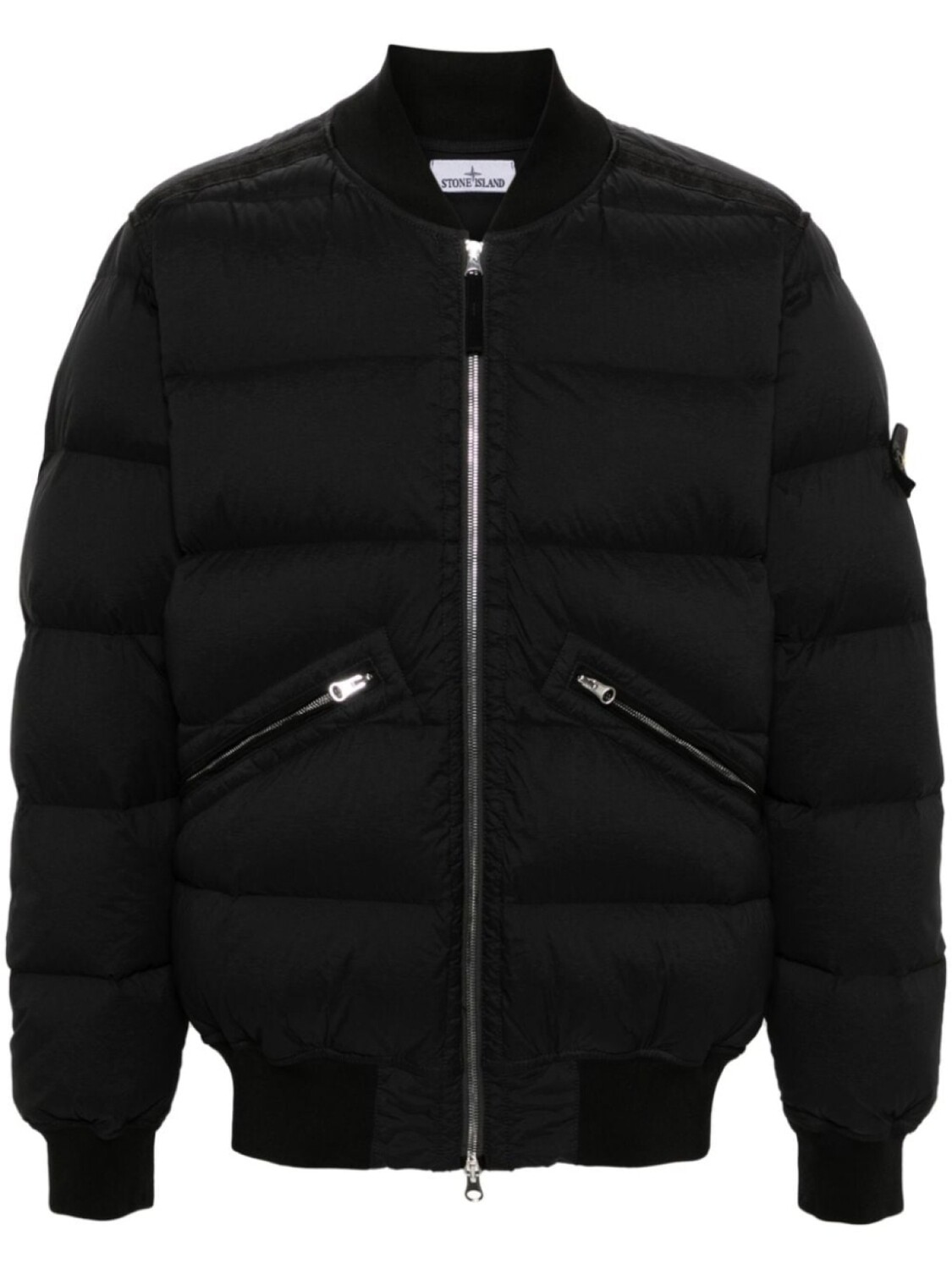 

Stone Island пуховик с нашивкой Compass, черный