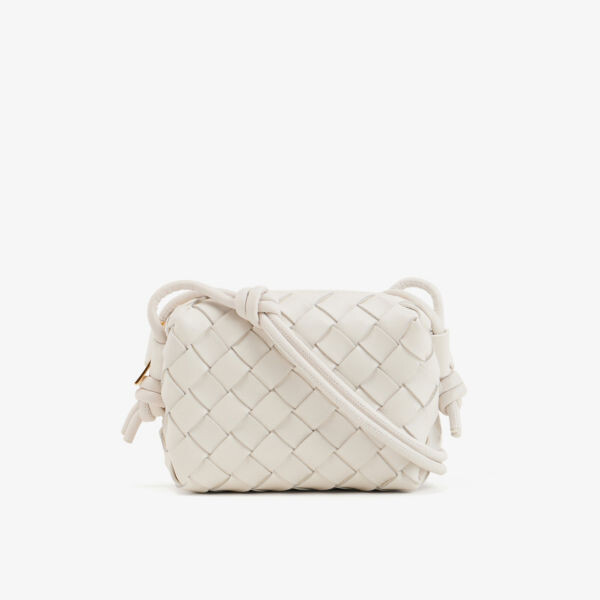 

Сумка через плечо Candy Loop из кожи микро-интрекчато Bottega Veneta, белый