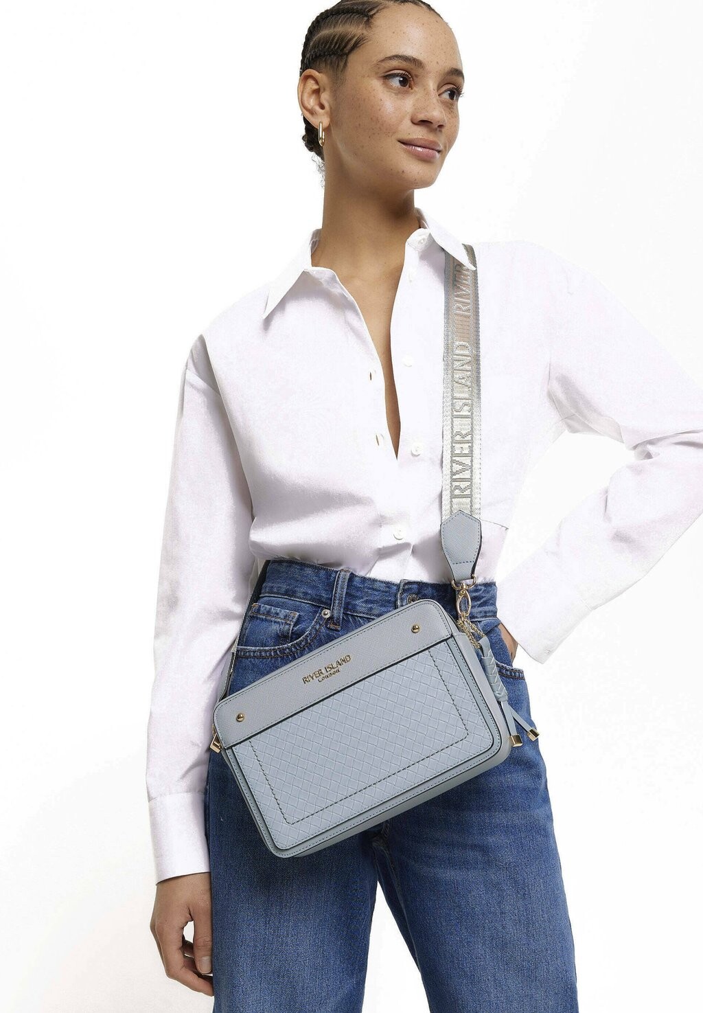 

Сумка через плечо River Island, цвет blue light