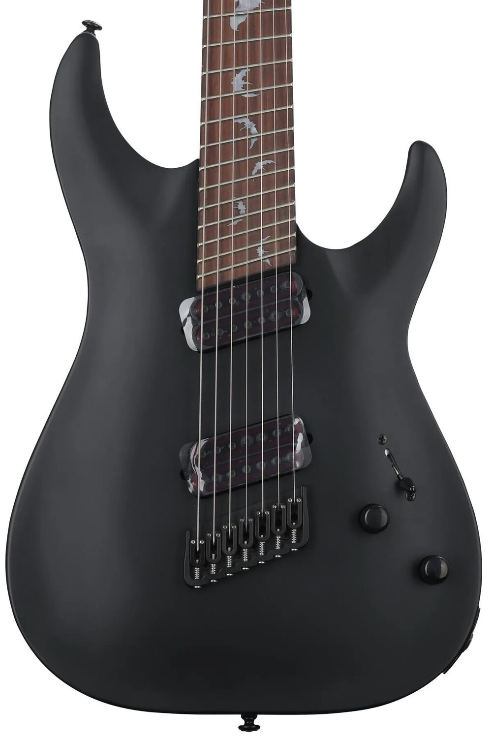 

Schecter Damien-7 Multiscale 7-струнная электрогитара - сатиновый черный