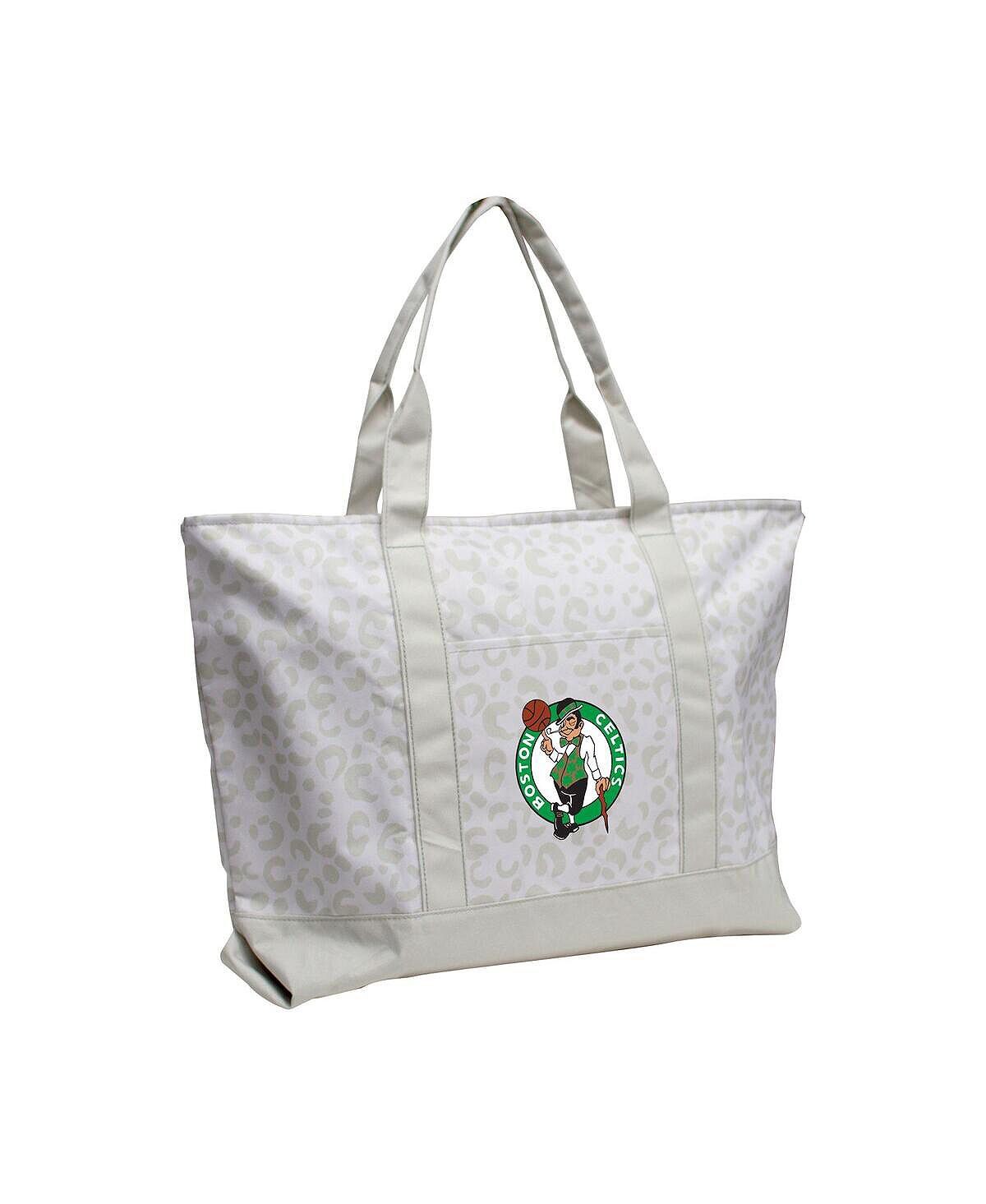 

Женская сумка-тоут с леопардовым узором Boston Celtics Logo Brands, белый
