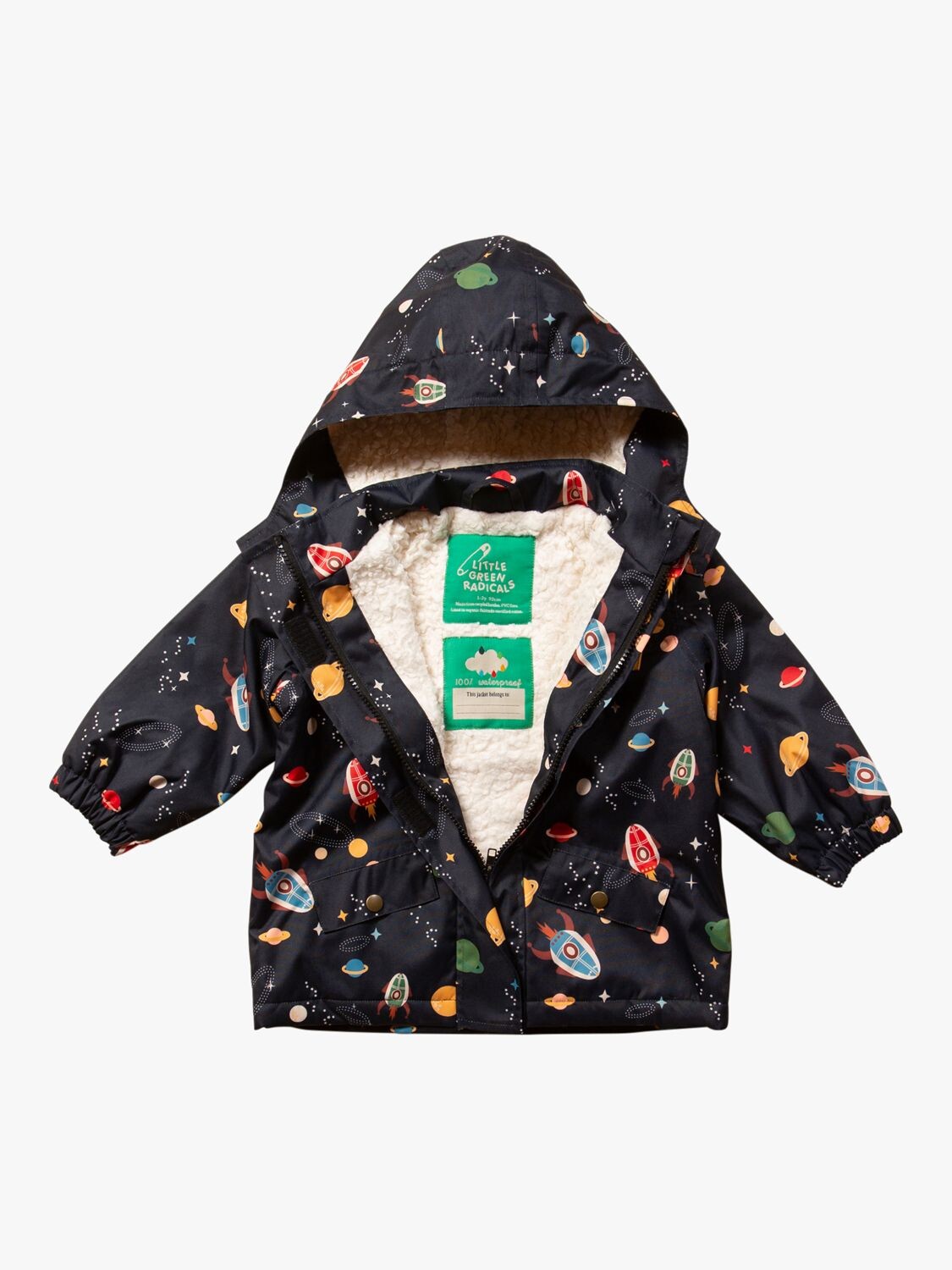 

Водонепроницаемое зимнее пальто Baby Outer Space из переработанного материала Little Green Radicals, мульти