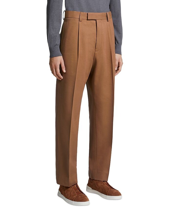 

Брюки с двойными складками Zegna, Коричневый