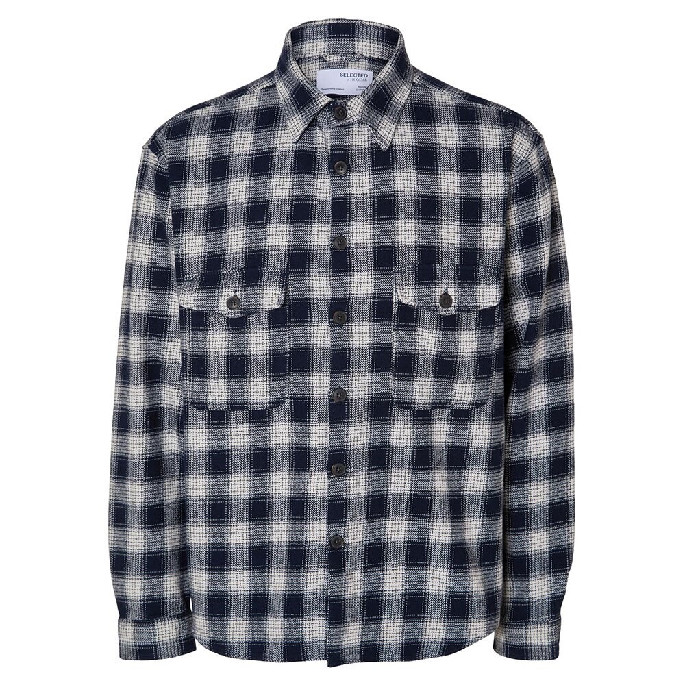 

Рубашка с длинным рукавом Selected Loosemason-Flannel, синий