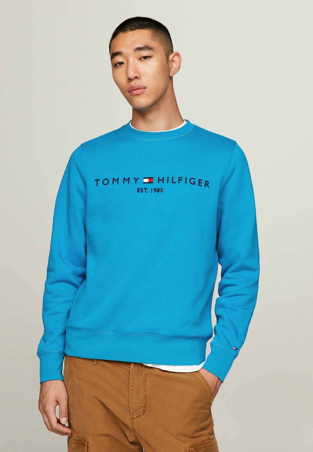 

Свитшот Tommy Hilfiger, лазурный цвет морской волны, Синий