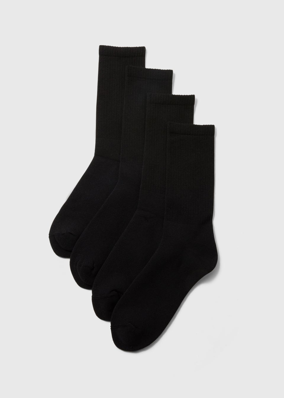 Набор из 4 черных спортивных носков