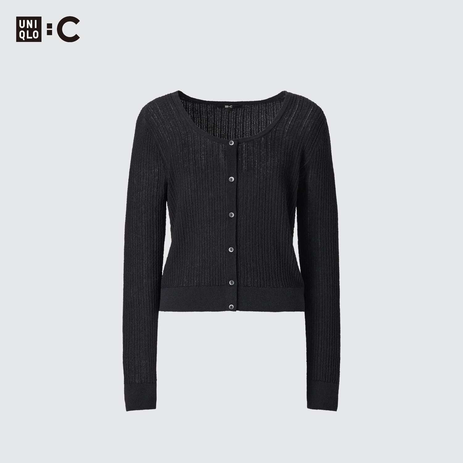 

Кардиган Uniqlo женский с круглым вырезом, черный