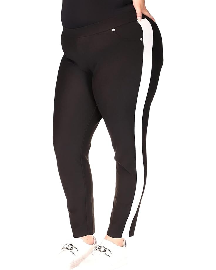 

Брюки Michael Kors Plus Size Side Stripe Leggings, черный