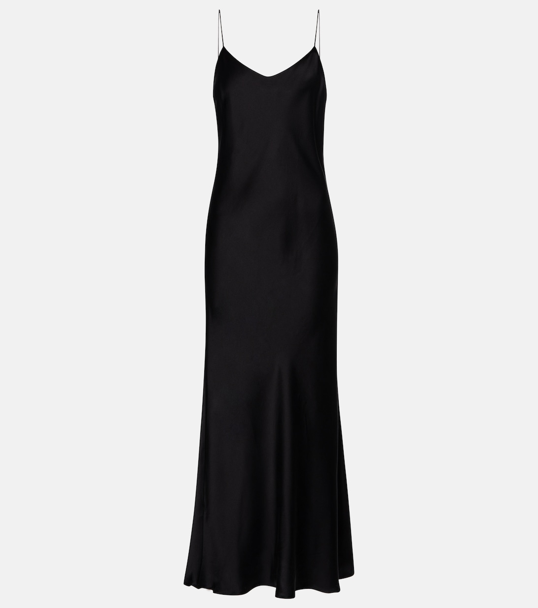 Платье-комбинация Lyon из шелкового атласа ASCENO, черный