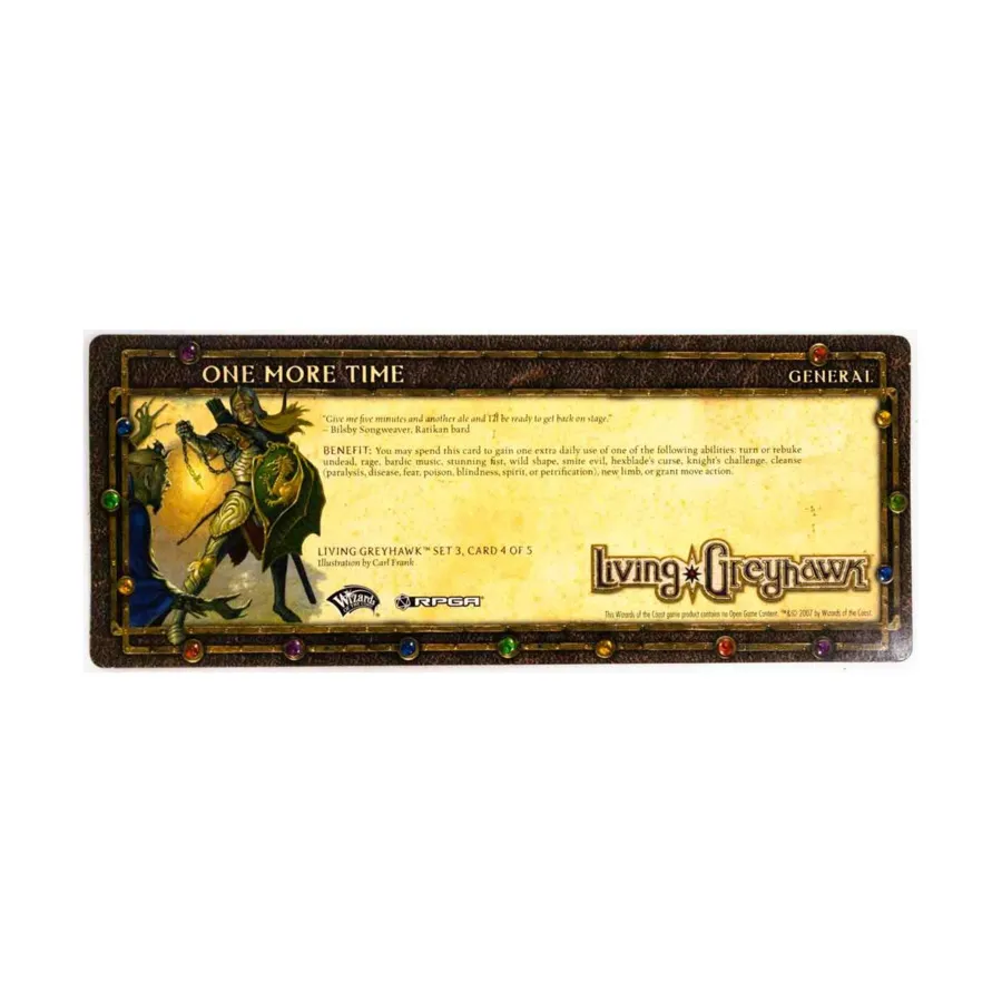 

Набор карт «Живой Грейхок» 3 — карта 4 из 5, еще раз, Greyhawk (WOTC)