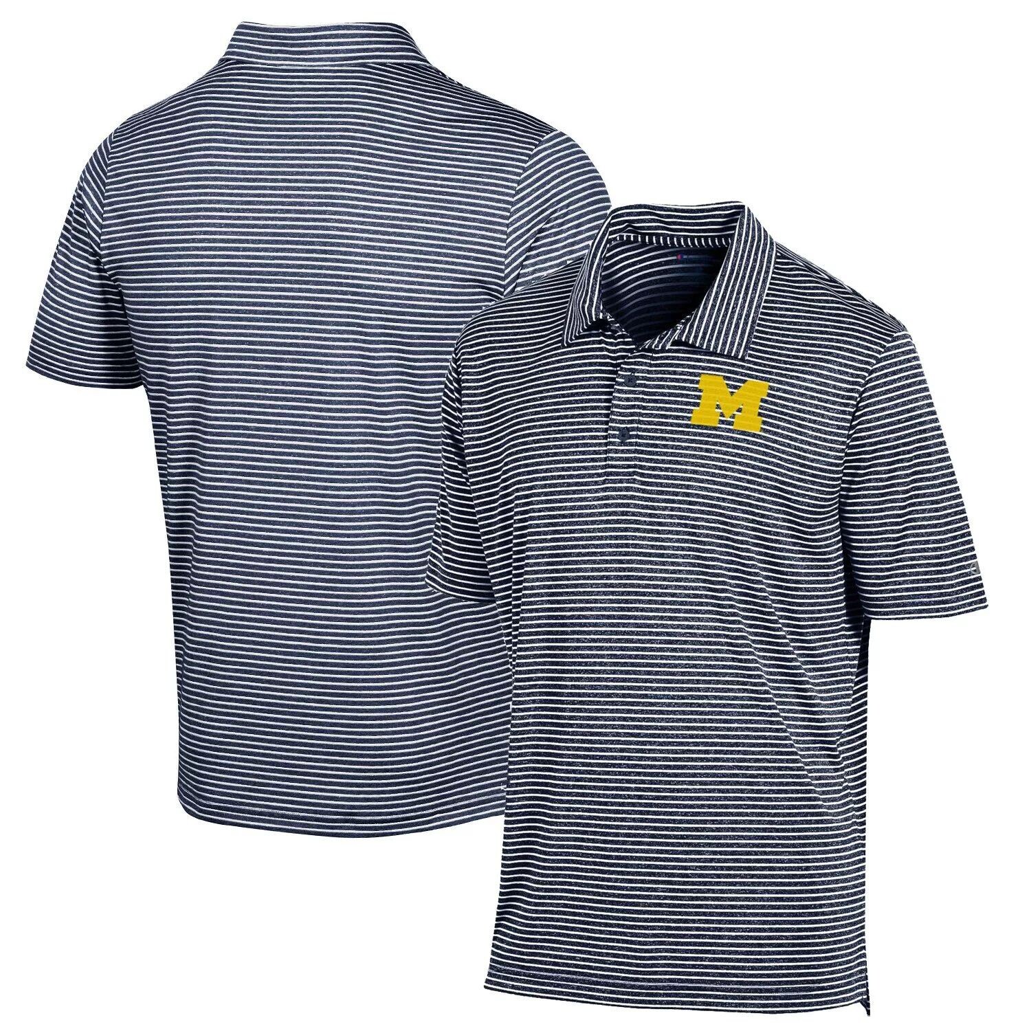 

Мужская рубашка-поло в полоску Champion Navy Michigan Wolverines Stadium
