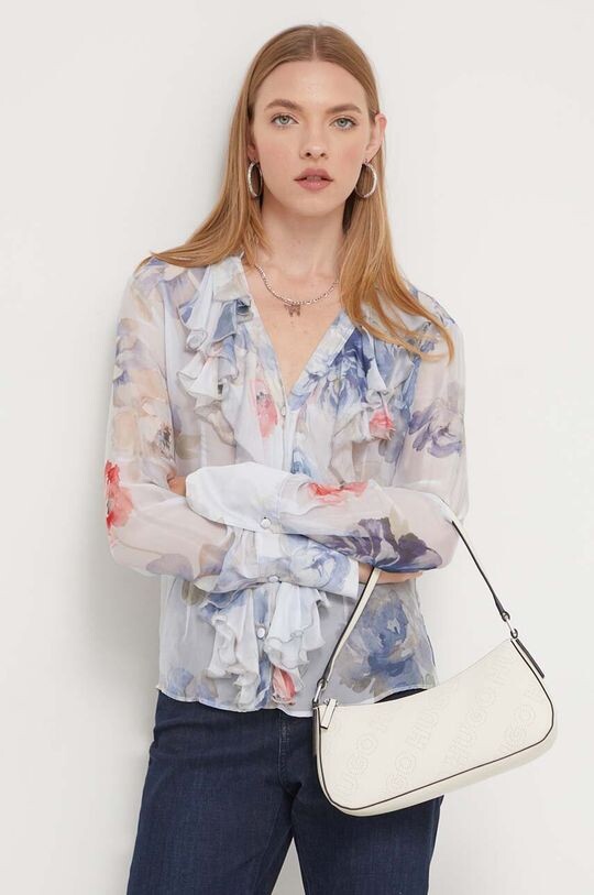 

Шелковая рубашка Blumarine Blugirl Blugirl Blumarine, синий