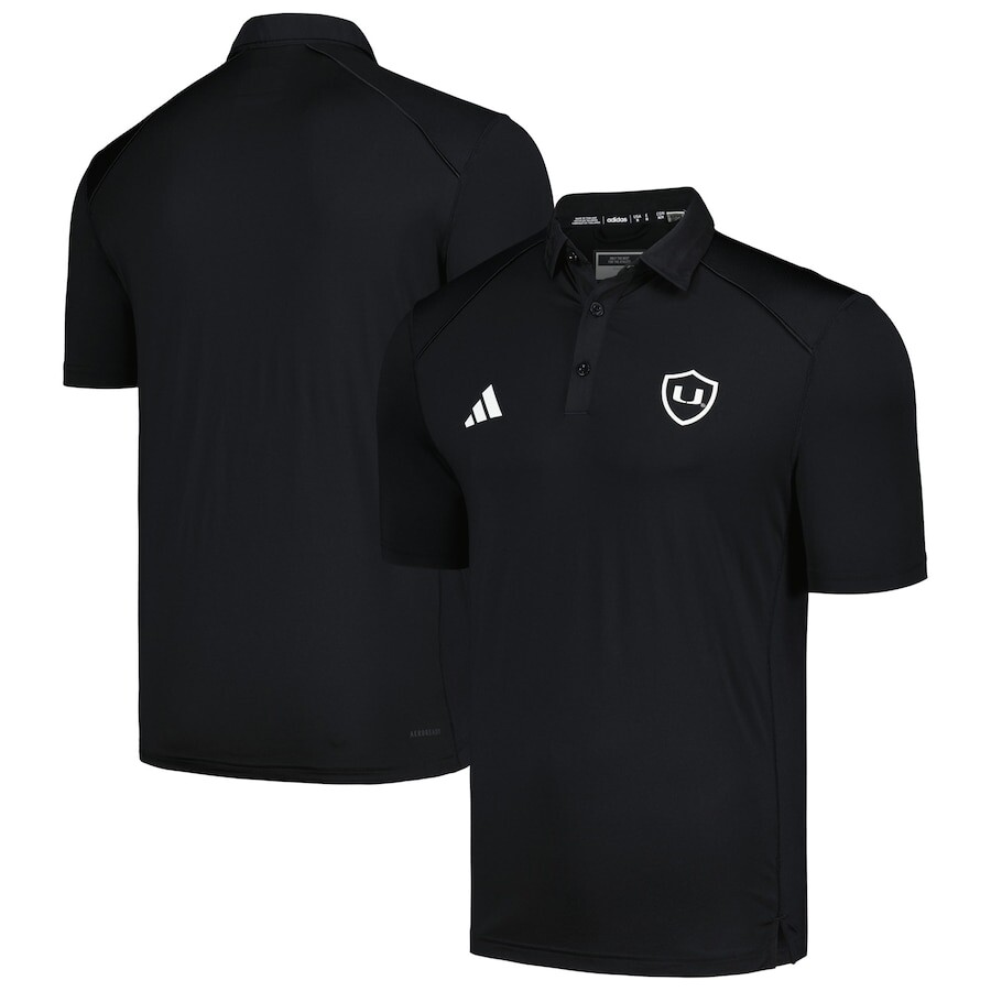 

Поло с коротким рукавом adidas Miami Hurricanes, черный