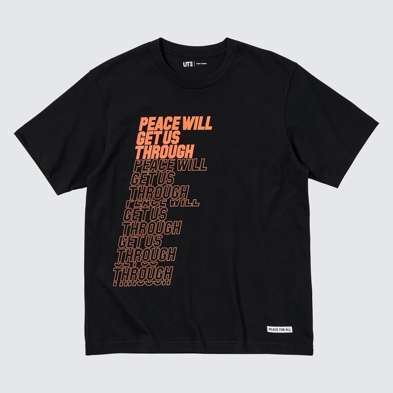 

Футболка с рисунком «МИР ДЛЯ ВСЕХ» (Синго Куниеда) Uniqlo, черный