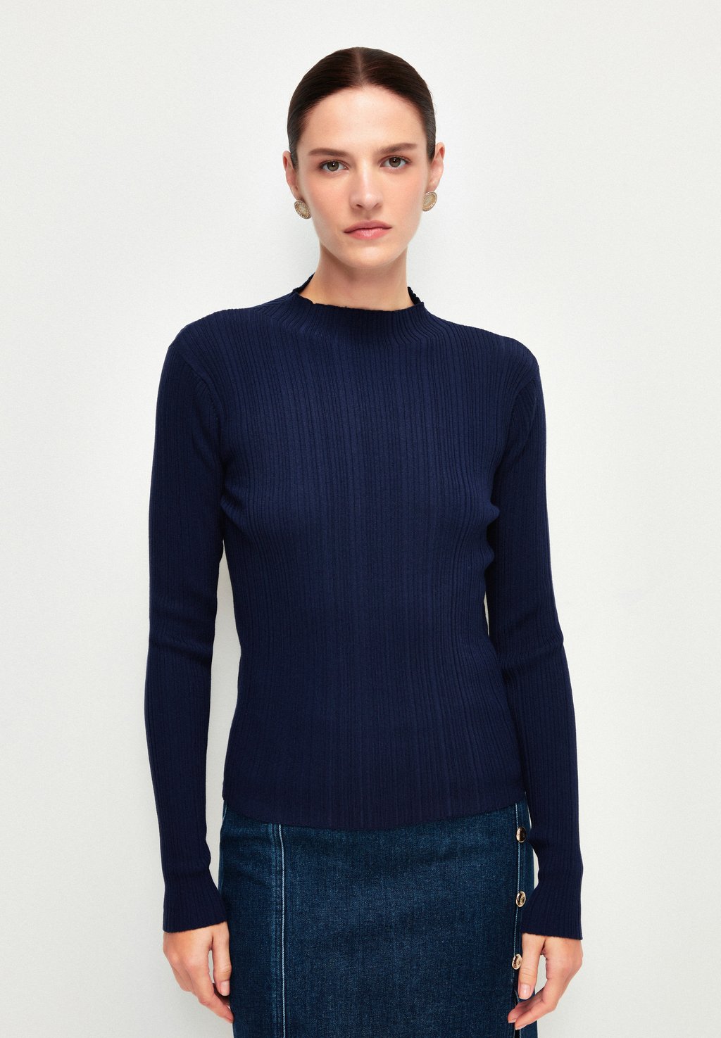 Вязаный свитер adL, цвет navy blue рубашка garnish adl цвет printed navy blue