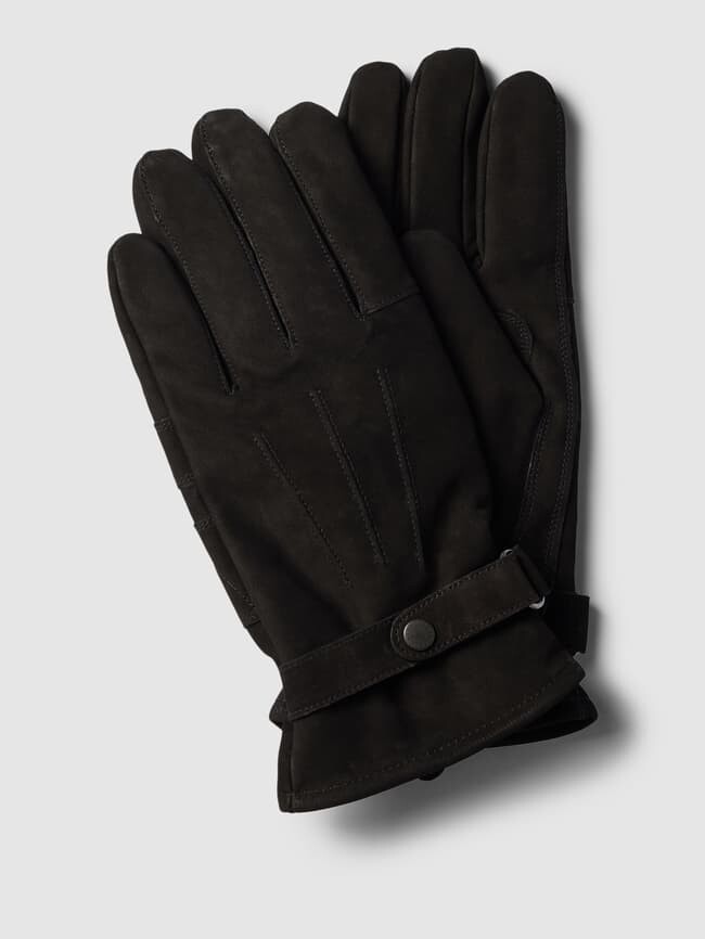 

Кожаные перчатки с регулируемым ремешком, модель THIN Barbour, черный
