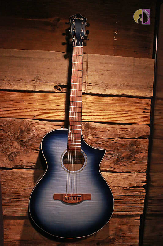 

Акустическая гитара Ibanez AEWC400 Indigo Blue Burst, Acoustic-Electric Guitar