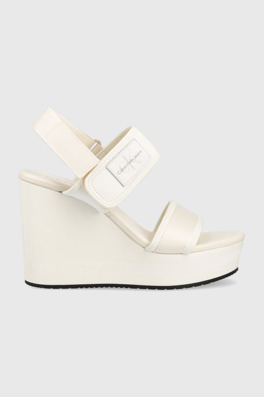 

Босоножки WEDGE SANDAL BADGE Calvin Klein Jeans, белый