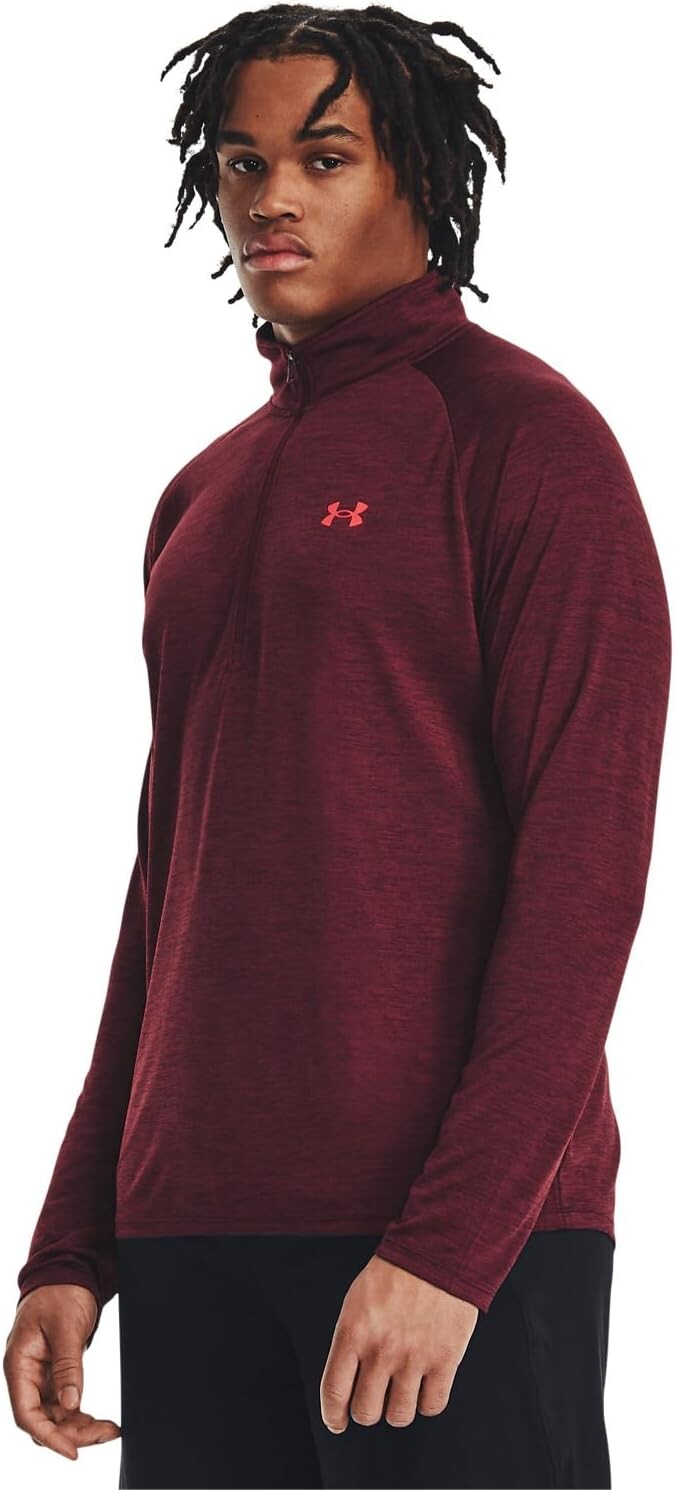 

UA Tech 1/2 на молнии Under Armour, цвет Dark Maroon/Cordova Red/Beta