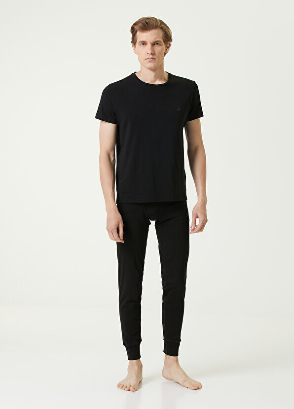 

Черные пижамные штаны jogger с контрастным логотипом на талии Tom Ford, Черный