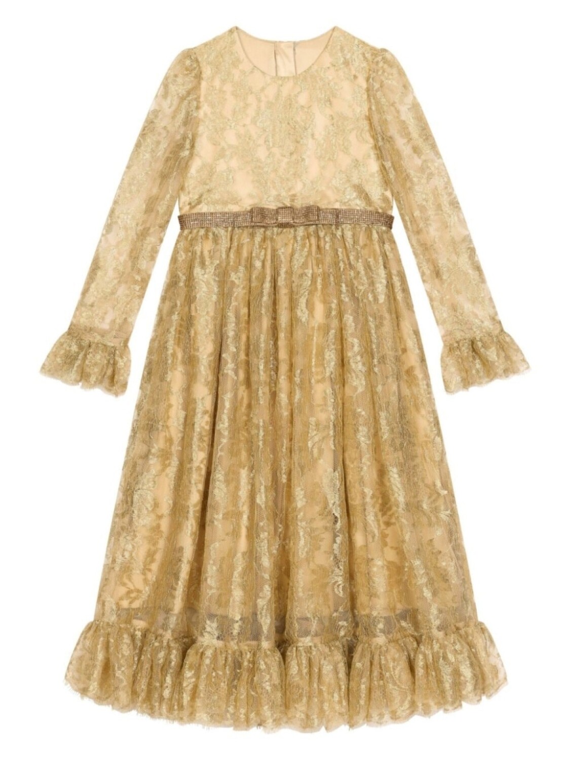 

Dolce & Gabbana Kids платье с тюлем, золотистый