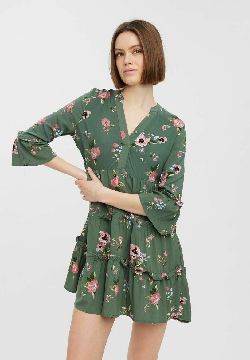

Платье-рубашка Vero Moda ПРОСТО ЛЕГКО 3/4, цвет laurel wreath
