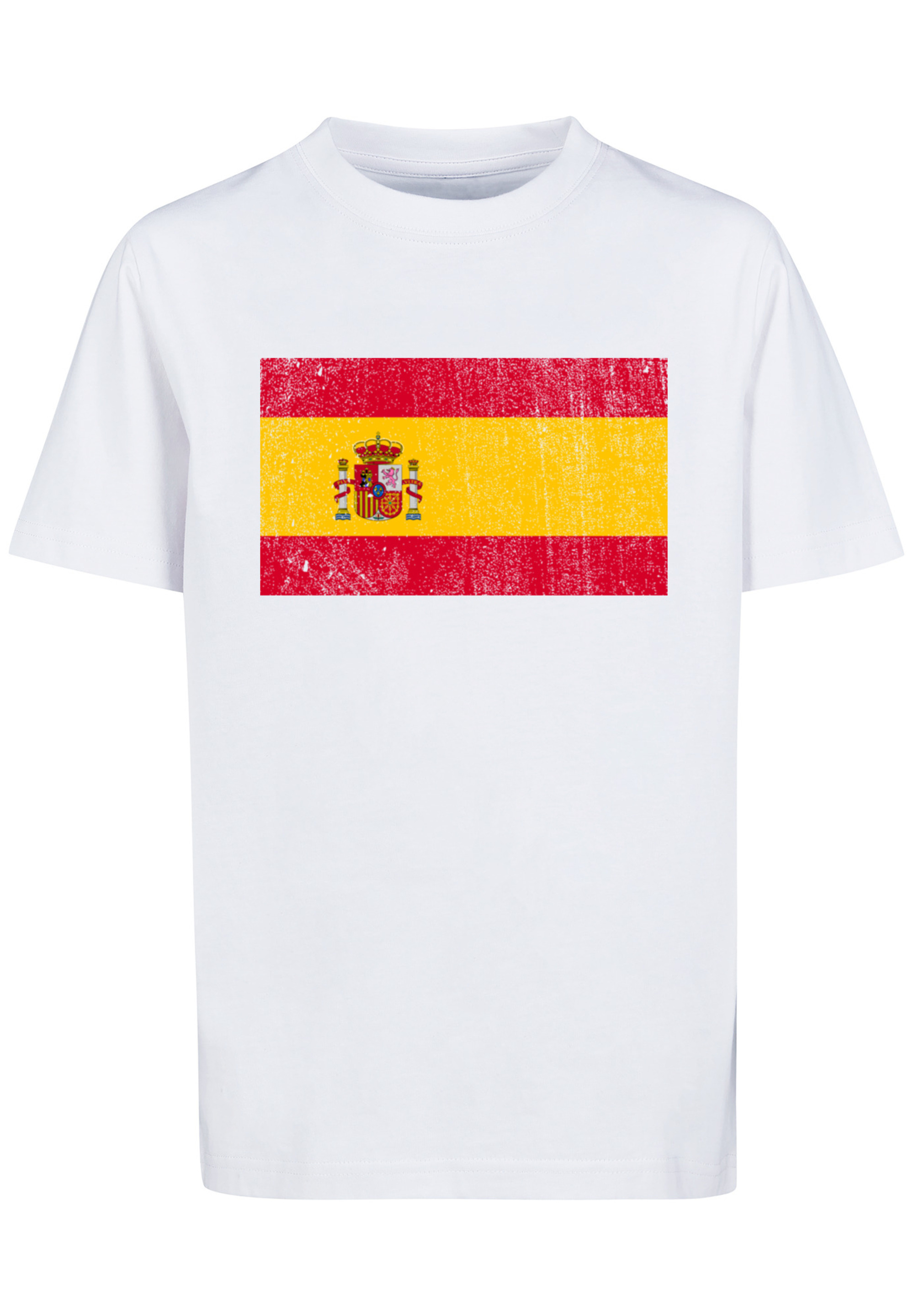 Футболка F4NT4STIC Spain Spanien Flagge distressed, белый